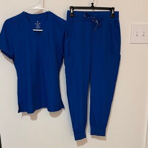 Med Couture Royal Blue Scrub Set